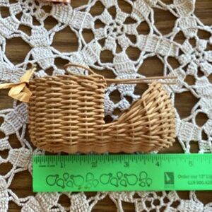 Vintage Wicker Baby Shoe EPLVC